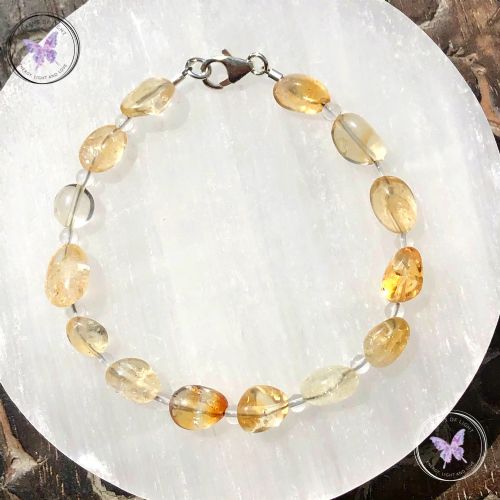 Citrine & Clear Quartz Bracelet